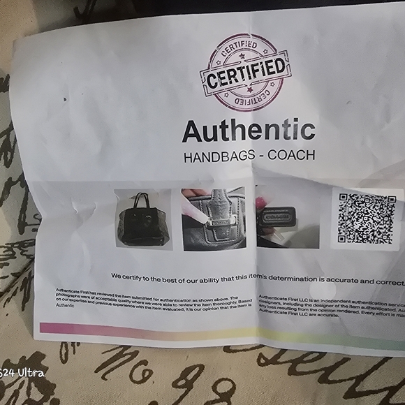 Coach Taylor Mixed N/S Tote In Black Leather/Snakeskin. Style #F23303 in GUC - Picture 16 of 16